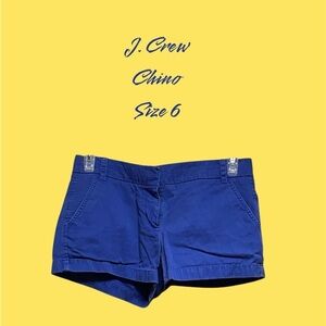 J. Crew Women's Blue Chino Shorts Gently Worn Size 6